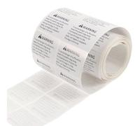 PACKOVE Étiquettes D’avertissement de Suffocation Auto-adhésives pour Paquet D’emballage, Format 4x3 Cm, 500 Pièces par Rouleau, Matériau Ultra-résistant, Adaptées pour Expédition