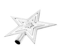 PACKOVE Étoile Argentée Décoration Festive 10 Cm en PVC Légère et Facile à Installer Joyeux et Portable pour Sapin de Noël pour Arbre de Noël