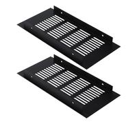 PACKOVE Évent Rectangulaire en Alliage D'aluminium 2pcs Maille Respirante pour Armoire à Chaussures et Tiroir, Résistance la Corrosion, Usage Domestique