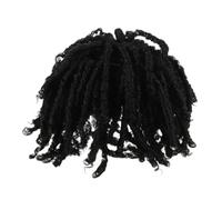 PACKOVE Extension de Cheveux Tressées Bouclées Courte Taille Naturelle Décoration Dreadlocks pour Homme Afro Style Street Dance