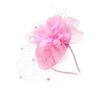PACKOVE Fascinator Vintage Maille Avec Voile Accessoire Élégant Pour Mariage Et Fête Petite Coiffe Tulle Rose Headband Chic
