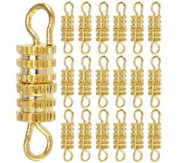 PACKOVE Fermoirs à Vis en Cuivre 15x4 Mm Doré, 50 Pièces pour Bracelets et Colliers Diy, Accessoires Métalliques de Connexion pour Fabrication de Bijoux Artisanaux