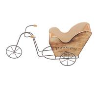 PACKOVE Figurine Miniature de Vélo Vintage en Bois et Fer pour Décoration et Rangement, Modèle Unique Inspiré D’Un Tricycle, pour Salon ou Bureau