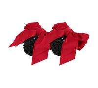 PACKOVE Filets à Chignons Pour Femme 2 Pièces Taille Unique Filet à Cheveux Nœud Rouge, Pince à Chignon Professionnelle Pour Infirmières, Hôtesses Et Service En Restauration