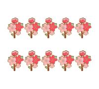 PACKOVE Fleurs de Cerisier pour Femmes, Lot de 10 Épingles Légères en Alliage de Zinc, Design Élégant et Portable, pour Rendez-vous Romantiques Printemps