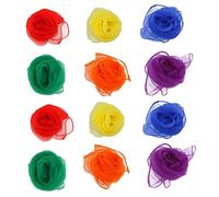 PACKOVE Foulard Carré en Soie Rouge Vif, Foulard de Danse Léger et Pliable, Accessoire Réutilisable pour Garçon et Filles et Spectacles, Écharpe Petite Taille pour Activités Artistiques