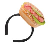 PACKOVE Funny Fast Food Headband Hamburger Hot Dog Realistic Food Hair Hoop For Halloween Birthday Costume Party Accessories