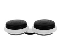 PACKOVE Gobelet à Palette Double Orifice en Plastique avec Couvercle Pot à Peinture à L’huile Multifonction pour Artistes Matériel de Peinture à Huile Palette de Mélange Portable