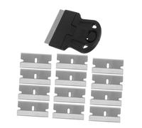 PACKOVE Grattoir pour Plaque de Cuisson et Vitres avec Lame de Rasoir pour Enlever Peinture et Étiquettes Outil de Nettoyage Précis