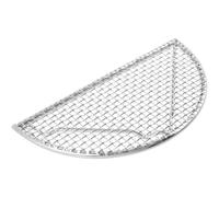 PACKOVE Grille de Barbecue Demi-Ronde en Acier Inoxydable, Maille Argenté | Circulation D’air Améliorée, Usage Polyvalent, Facile à Utiliser, pour Jardin et Pique-niques