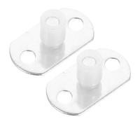 PACKOVE Guides de Plancher Sol Lot de 2 pour Porte Coulissante en Acier Inoxydable et Abs, Mouvement Stable pour Porte de Grange et Placard