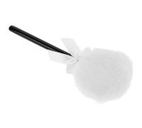 PACKOVE Houppette de Maquillage Douce en Peluche Blanche avec Poignée Confortable et Toucher Délicat, pour Poudre Corporelle la Maison ou Panier de Bain