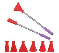 PACKOVE Kit de Buses en Acier Inoxydable Rouges pour Peinture Acrylique Fluide, Outils de Soufflage pour Techniques de Bloom et Holland Pouring, Accessoires de Peinture Polyvalents