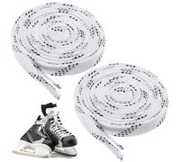 PACKOVE Lacets Blancs pour Patins de Hockey sur Glace 304mm, Résistants Gel et Solide, en Polyester, Hockey Ski, 1 Paire