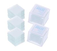 PACKOVE Lamelles de Microscope Carrées 20x20 Mm, Verre Transparent, 500 Pièces pour Préparation D’échantillons Biologiques et Usage en Laboratoire Scientifique
