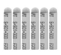PACKOVE Lames de Tatouage Microblading U en Acier Blanc Double Arc 14 U, 100 Pièces par Boîte, Aiguilles Précises pour Maquillage Permanent Sourcils