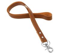 PACKOVE Lanière Vintage en Cuir Marron Clair pour Badge et Porte-clés, Cordon Porte-badge Nominatif avec Fermoir Métallique Détachable, Confortable pour Usage Bureau et Événement