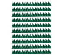 PACKOVE Lot de 10 de Pics Anti-Pigeons en Plastique Vert pour Clôtures et Cheminées Dispositif Sûr Empêchant Les Pigeons et Chauves-Souris de Se Percher