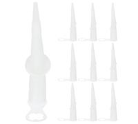 PACKOVE Lot de 10 Embouts de Buse à Calfeutrer Flexibles en Silicone Blanc 360° Compatibles Divers Calfeutrages pour Outils de Collage Professionnels