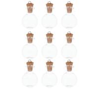 PACKOVE Lot de 10 Mini Bouteilles à Souhaits en Verre Bouchons en Liège, Décoratives Ranger Petits Objets, Accessoires Suspendus pour Salons et Cuisines