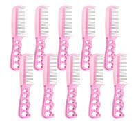 PACKOVE Lot de 10 Peignes à Dents Métalliques en Acier Inoxydable, Peignes Larges Antistatiques pour Perruques et Extensions de Cheveux, Outil de Coiffure Professionnel pour