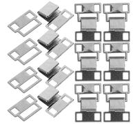 PACKOVE Lot de 10 Sets de Crochets Métalliques à Coudre pour Pantalons, Agrafes Invisibles Couleur Gris Foncé, Fermoirs Solides et Résistants à L'usure, Accessoires Couture Pratiques