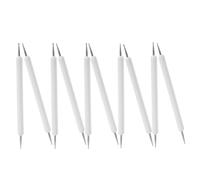 PACKOVE Lot de 10 Stylos à Pointiller Mandala Double Extrémité Blancs Outils à Pointiller L'argile et Stylets de Gaufrage pour Poterie, Nail Art et Peinture sur Galets, Kit Création