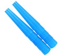 PACKOVE Lot de 10 Tubes D’enroulement en Plastique Bleu pour Machine Textile, Porte-Bobine Conique 3°30′ pour Fil à Broder et Laine, Accessoires de Tissage Résistants et Compatibles