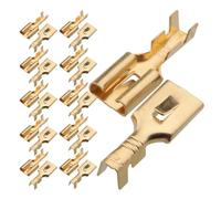 PACKOVE Lot de 100 Connecteurs Automobiles en Cuivre pour Haut-Parleur, Cosse Électrique à Sertir Robuste Garantissant Une Transmission Audio Stable, pour Câblage Voiture