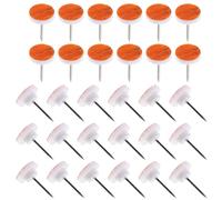 PACKOVE Lot de 100 Punaises à Tête Plate Réfléchissantes Orange, Balises de Sentier pour Camping et Randonnée, Épingles de Marquage Nocturne pour Extérieur, Fixation Sûre et Visibilité