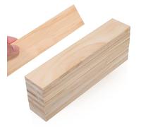 PACKOVE Lot de 12 Planches Rectangulaires en Bois de Pin Brut 20x4 Cm, Blocs de Bois Artisanaux Non Finition, Pièces Légères pour Peinture, Sculpture et Loisirs Créatifs, pour Décoration