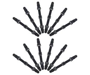 PACKOVE Lot de 12 Rallonges de Sangle de Masque Élastiques Noires, Ajusteurs Réglables pour Soulager la Pression Derrière les Oreilles, Accessoires Confortables pour Masques en Usage