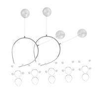 PACKOVE Lot De 12 -Têtes À Paillettes Pour Cosplay Accessoires Martiens Thème Spatial Accessoires Pour Déguisement D'Halloween Mousse Argentée