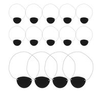 PACKOVE Lot de 14 Cache-œil en Feutre Noir pour Déguisement Pirate, Tissu Doux et Respirant, Accessoires pour Halloween et Fêtes Costumées