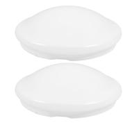 PACKOVE Lot de 2 Abat-jour de Plafonnier Ronds en PC Blanc, Construction Robuste et Installation Facile, pour Salles de Bains et Balcons