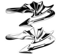 PACKOVE Lot de 2 Bagues pour Couples en Alliage, Bague Ouverte Réglable Ange et Diable, Argenté et Noir, Accessoires Bijoux pour Déclaration D’amour, Présent Saint-valentin, Style Unisexe