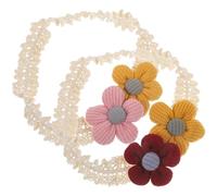 PACKOVE Lot De 2 Bandeaux À Fleurs Pour Bébé Fille Jolis Bandeaux Nœuds Élastiques Accessoires Pour Cheveux De Bébé Élastiques Rubans En Tissu