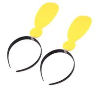 PACKOVE Lot de 2 Bandeaux Amusants pour Cheveux Point d'Exclamation Jaune Accessoire Léger et Confortable pour Fête Festival et Photo Selfie