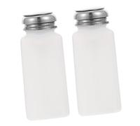 PACKOVE Lot De 2 Bouteilles à Pompe Verrouillables Distributeurs D'alcool Vides 250 Ml Pompe Push-down En Plastique Pour Démaquillant Et Dissolvant Vernis
