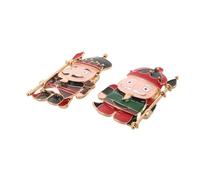 PACKOVE Lot de 2 Broches en Alliage Émail, Épingles à Chemise Casse-noisette Décoratives pour Vêtements de Femme, Pinces Légères et Stables, Accessoires Festifs Noël et Soirées à Thème