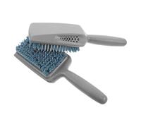 PACKOVE Lot de 2 Brosses Plates Démêlantes Absorbantes en Éponge Gris Bleu, Brosses à Cheveux pour Séchage Rapide, Adaptées aux Cuirs Chevelus Sensibles, pour Usage à Domicile Salon,