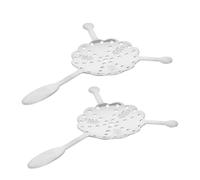 PACKOVE Lot de 2 Cuillères à Absinthe en Acier Inoxydable Crépine Perforée, Design Triple Poignée, pour Placement de Sucre Cube, Usage Polyvalent en Bar et Réunions Familiales