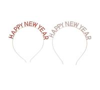 PACKOVE Lot de 2 Diadèmes en Cristal pour Le Nouvel An, Élégants Accessoires de Coiffure pour La Saint-sylvestre, Décorations Et Bandeaux à Strass pour Les Fêtes, Les Photos Et Le Compte à