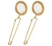 PACKOVE Lot de 2 Filtres à Thé en Acier Inoxydable Or, Faciles à Utiliser Transporter, Passoire à Thé Domestique Moderne pour Infusion la Maison Bureau