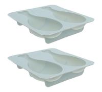 PACKOVE Lot de 2 Moules à Gâteau en Silicone Forme de Cuisse de Poulet, Outil de Cuisson Bleu, Adapté pour Pâtisserie et Fondant, pour Amateurs de Pâtisserie à Domicile