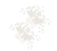 PACKOVE Lot De 2 Peignes À Cheveux Rétro Argentés Accessoires Pour Cheveux De Mariée Coiffe De Mariage Spa Accessoires Pour Cheveux De Mariée Peignes Accessoires Pour Cheveux De
