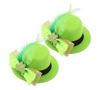 PACKOVE Lot de 2 Pinces à Cheveux Irlandaises Trèfle et Plume Vertes Légères Saint-patrick Accessoires Coiffure Femmes et Filles pour Fête Irlandaise et Déguisement