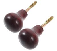 PACKOVE Lot de 2 Poignées de Canne en Bois D’Ébène D’Afrique Antidérapantes Poignée de Rechange Polie Ergonomique pour Canne de Marche Accessoire Sécurisé pour Activités Extérieures des