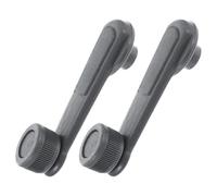 PACKOVE Lot de 2 Poignées de Lève-vitre Voiture Universelles Manivelle Grise, Accessoires pour Vitres de Véhicule, Remplacement de Poignée de Vitre, Compatibles pour Intérieur Voiture,