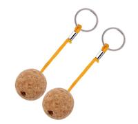 PACKOVE Lot de 2 Porte-clés Boule de Liège Flottants en Liège Compressé Corde, Facile à Transporter, Garde Les Clés à Flot pour Amateurs de Sports Nautiques et Canotage